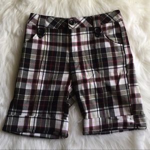 Candie's Plaid Junior Bermuda Shorts